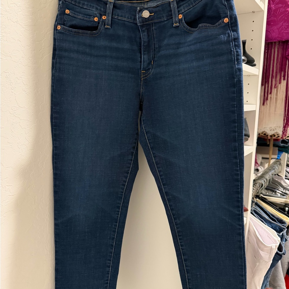 Levi's Dark Blue Ankle Jeans